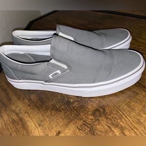 Almost New Gray and White Vans Women’s Slip-on Shoes